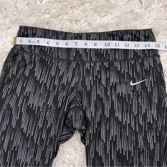 Nike Black Patterned Dri-fit Athletic Leggings Size M - Picture 9 of 10